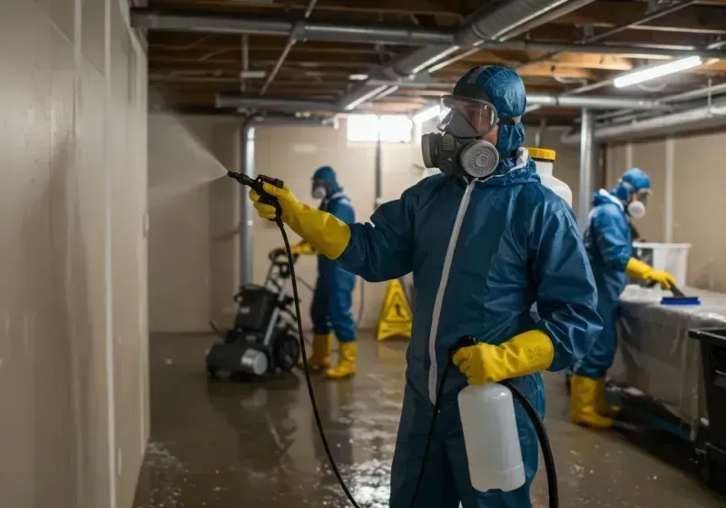 Basement Sanitization and Antimicrobial Treatment process in Thorp, WI