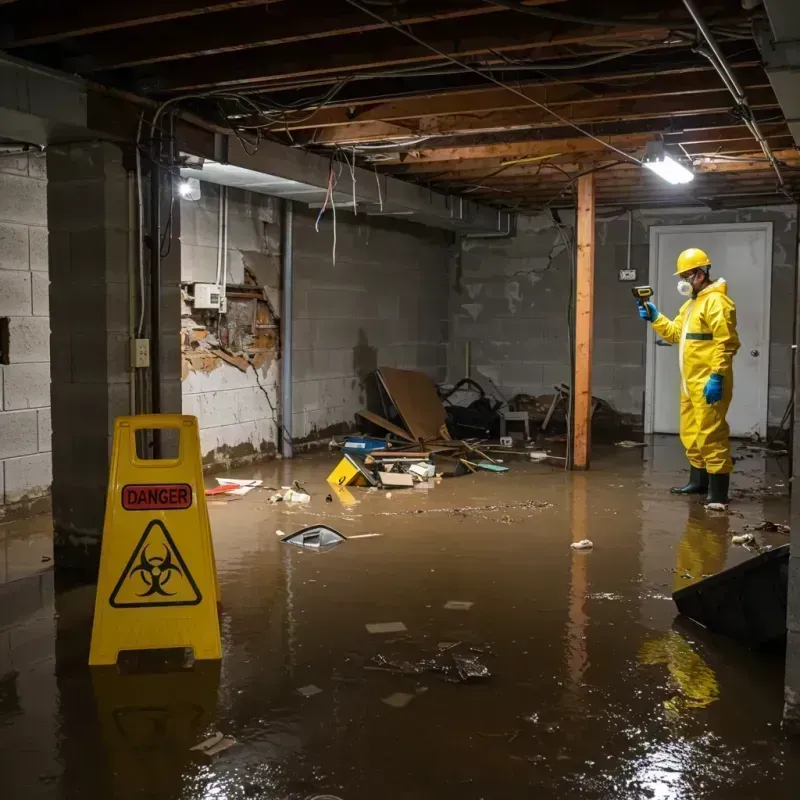 Flooded Basement Electrical Hazard in Thorp, WI Property